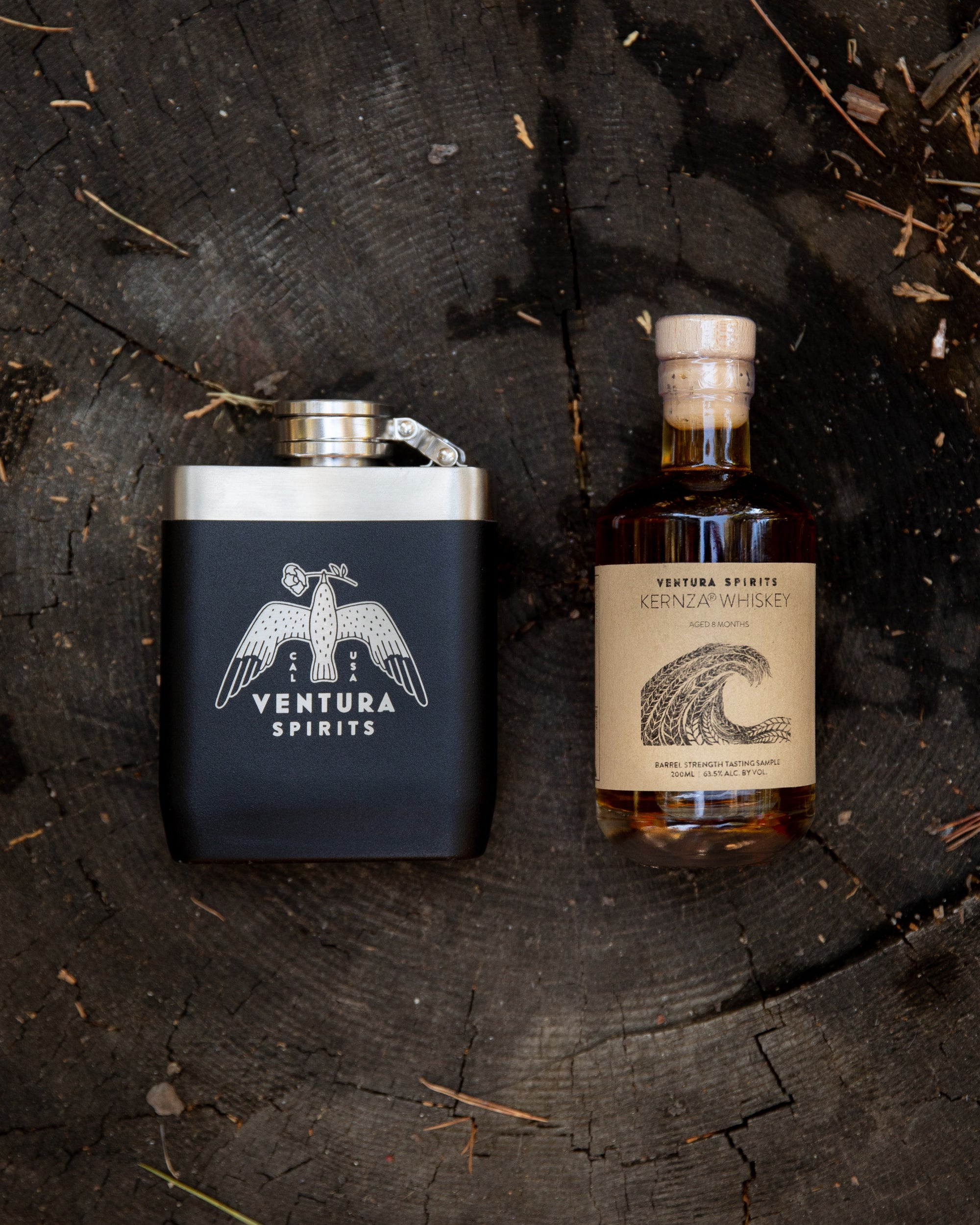 Kernza Whiskey - Barrel Strength Tasting Sample + Flask