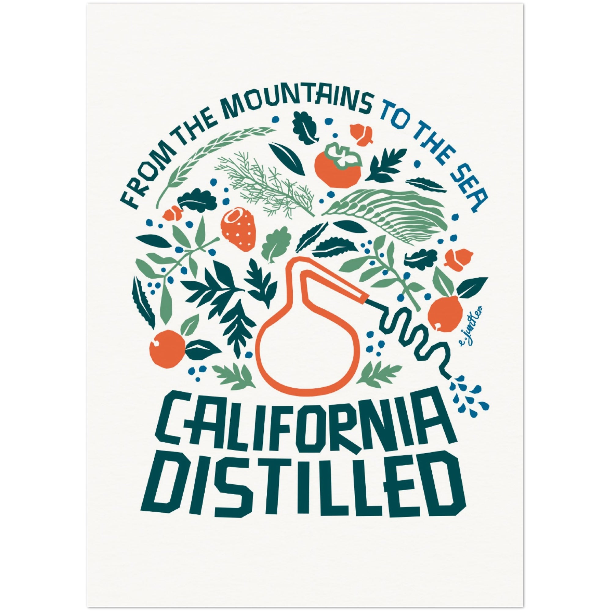 California Distilled Poster