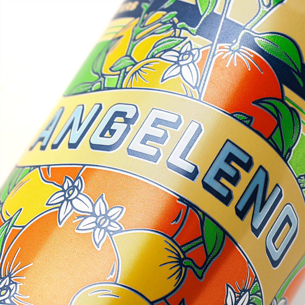 Angeleno Spritz 6-pack box shown beside a single can