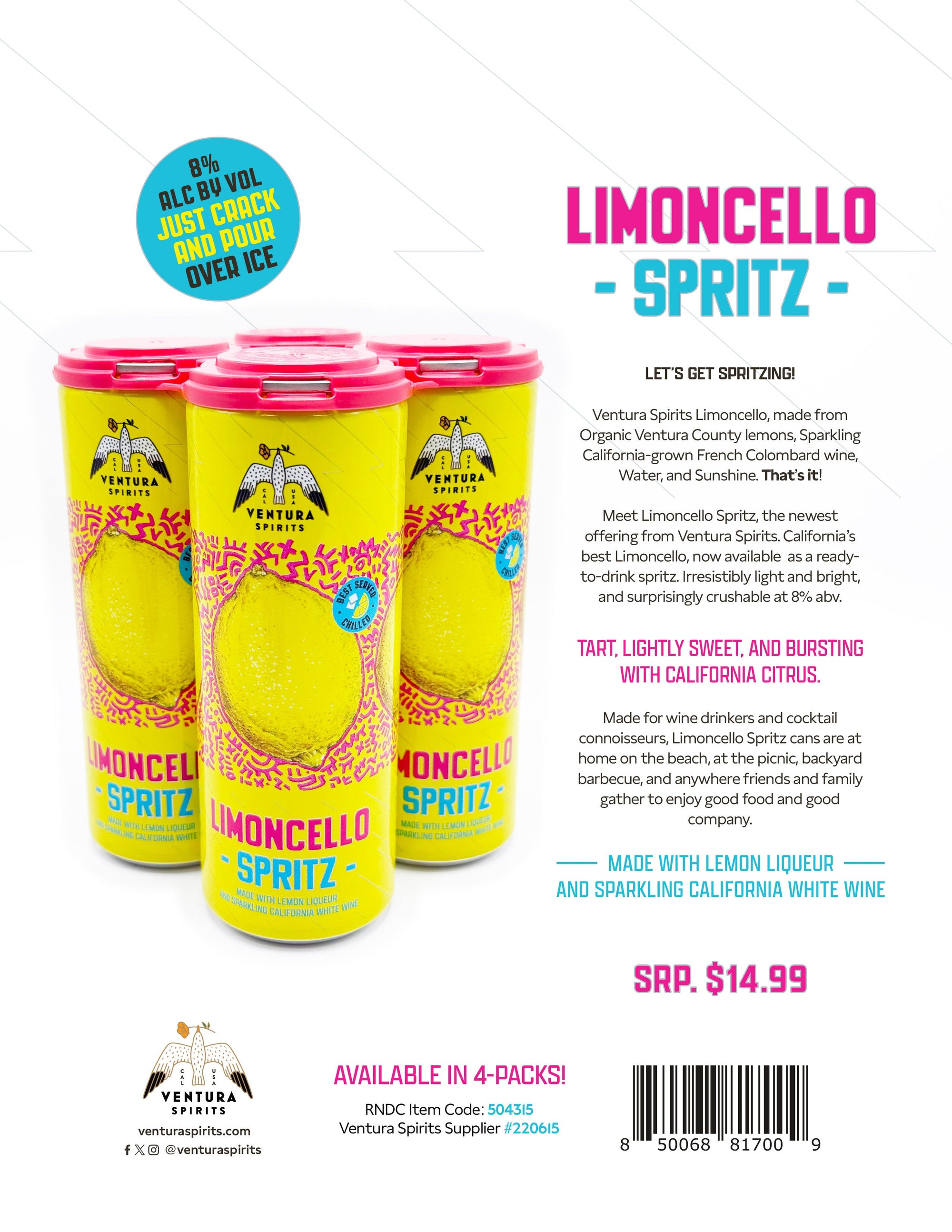 Limoncello Spritz Sell Sheet