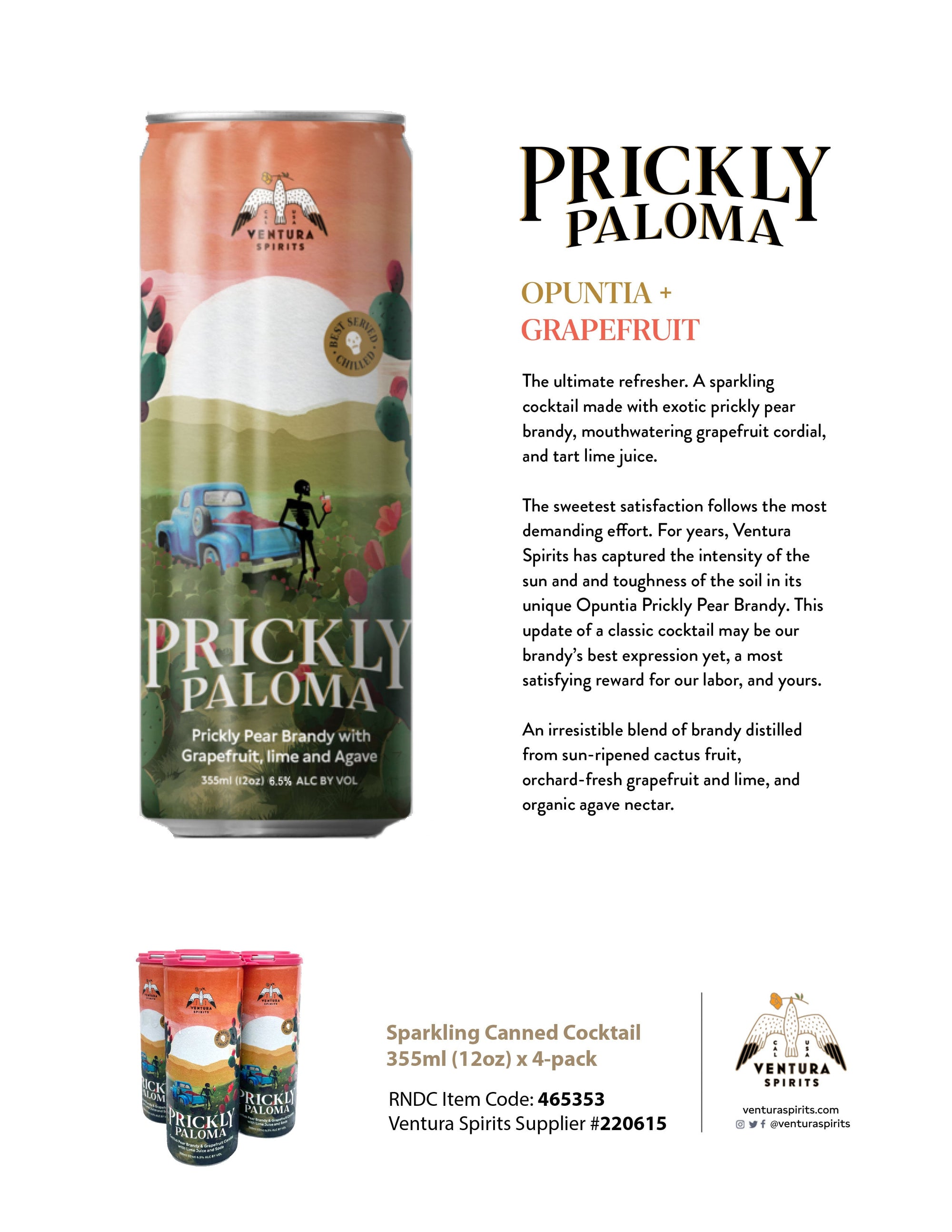 Prickly Paloma Sell Sheet