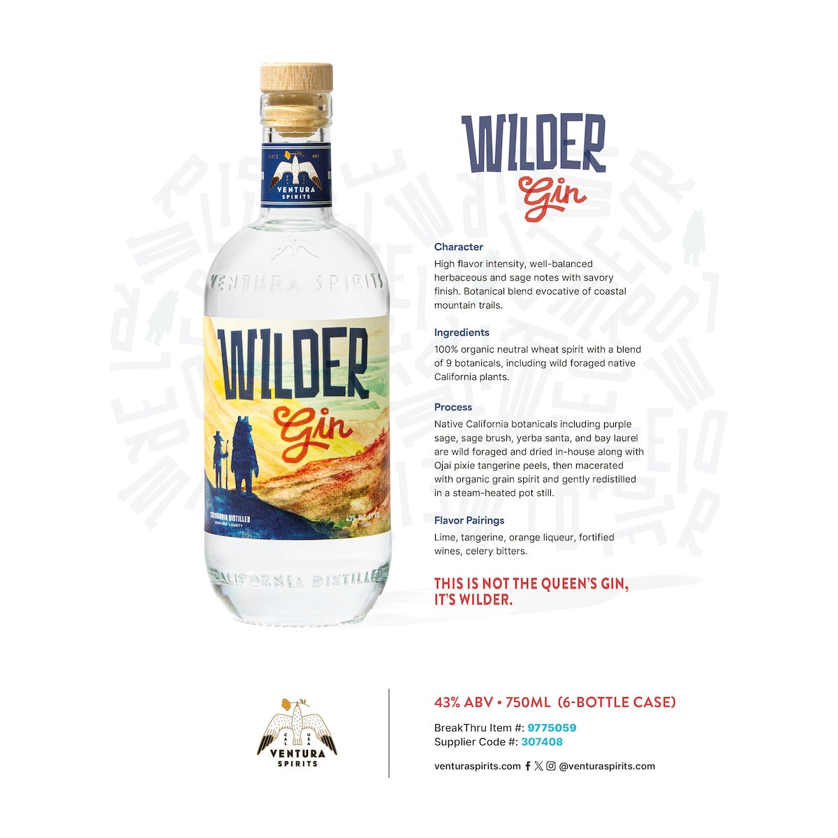 Wilder Gin Sell Sheet