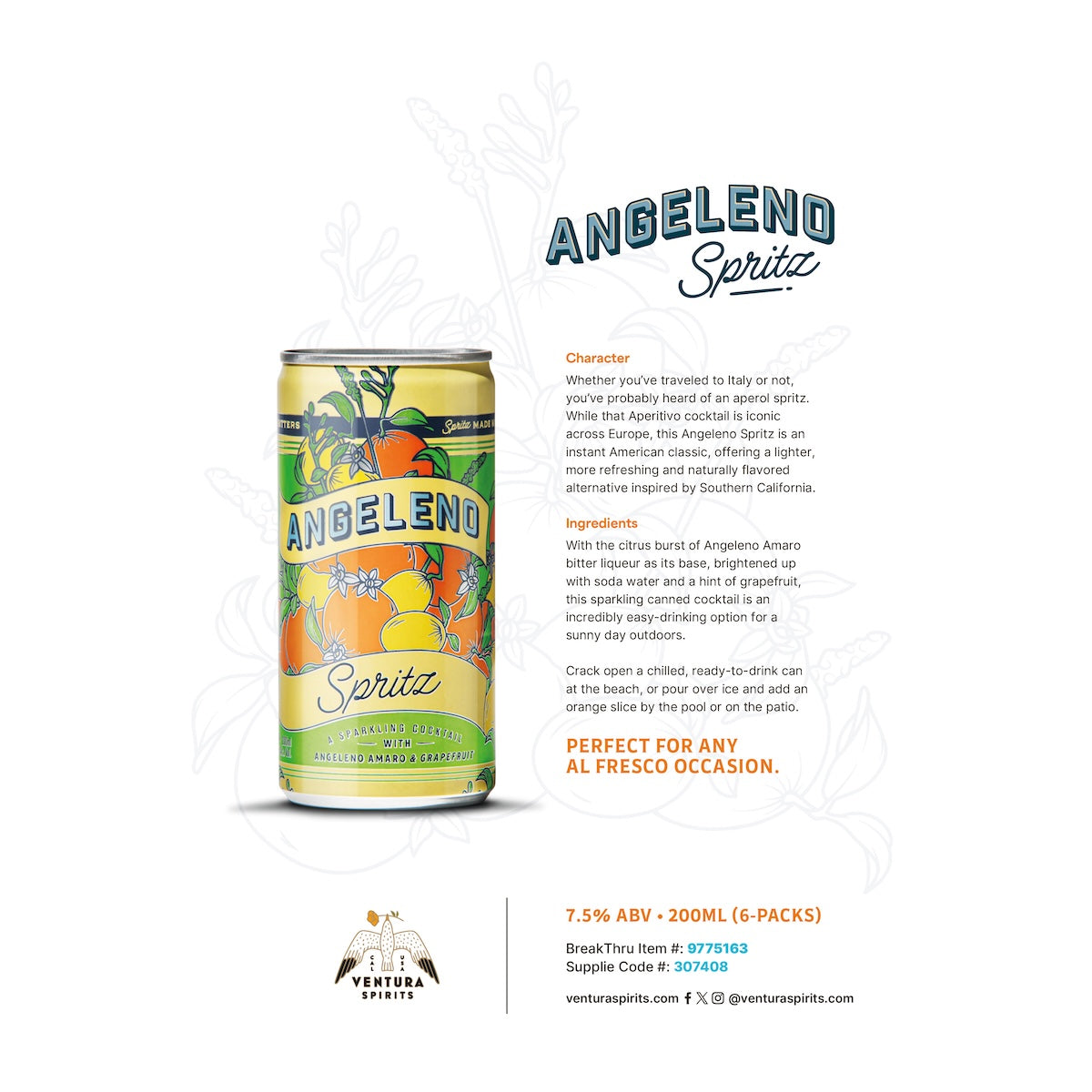 Angeleno Spritz Sell Sheet