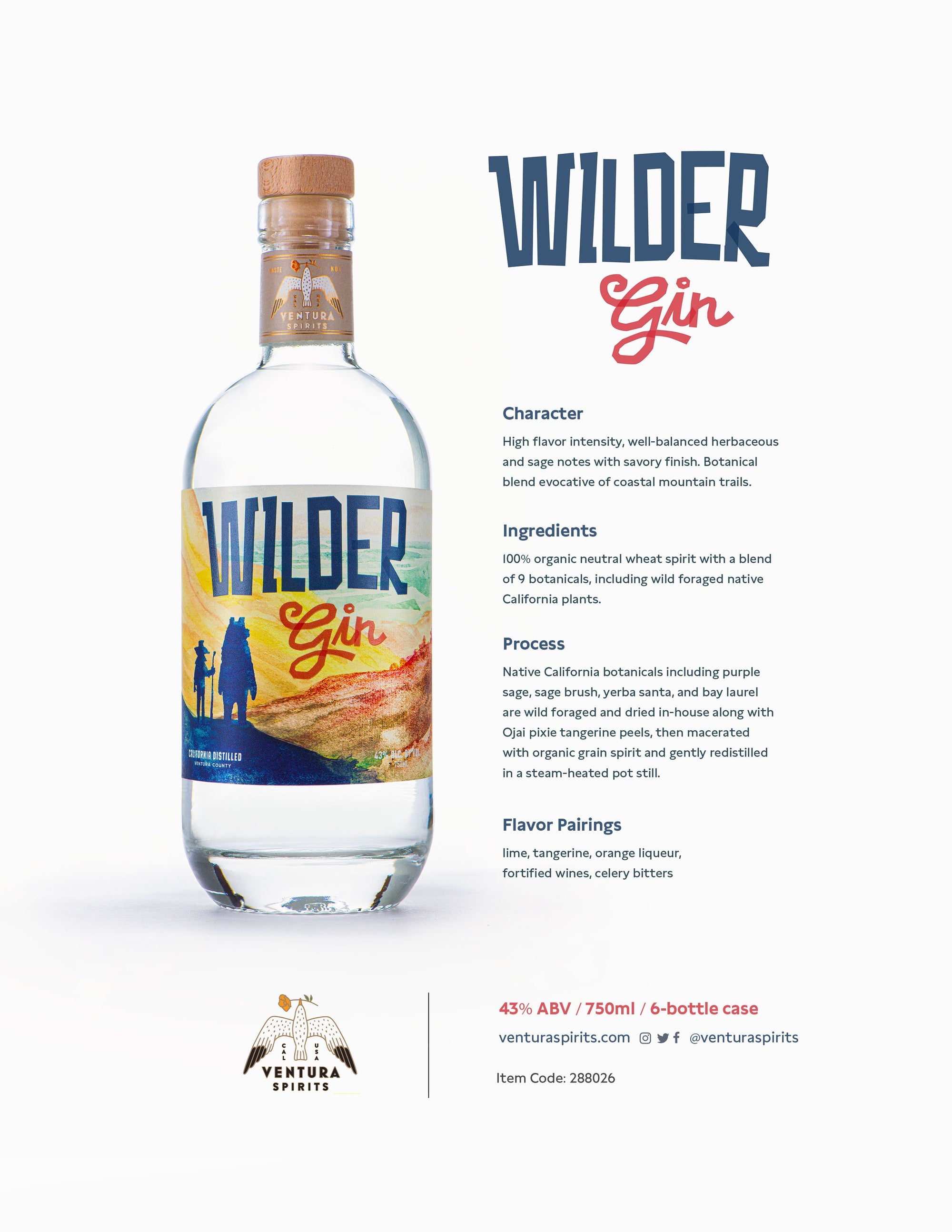 Wilder Gin Sell Sheet