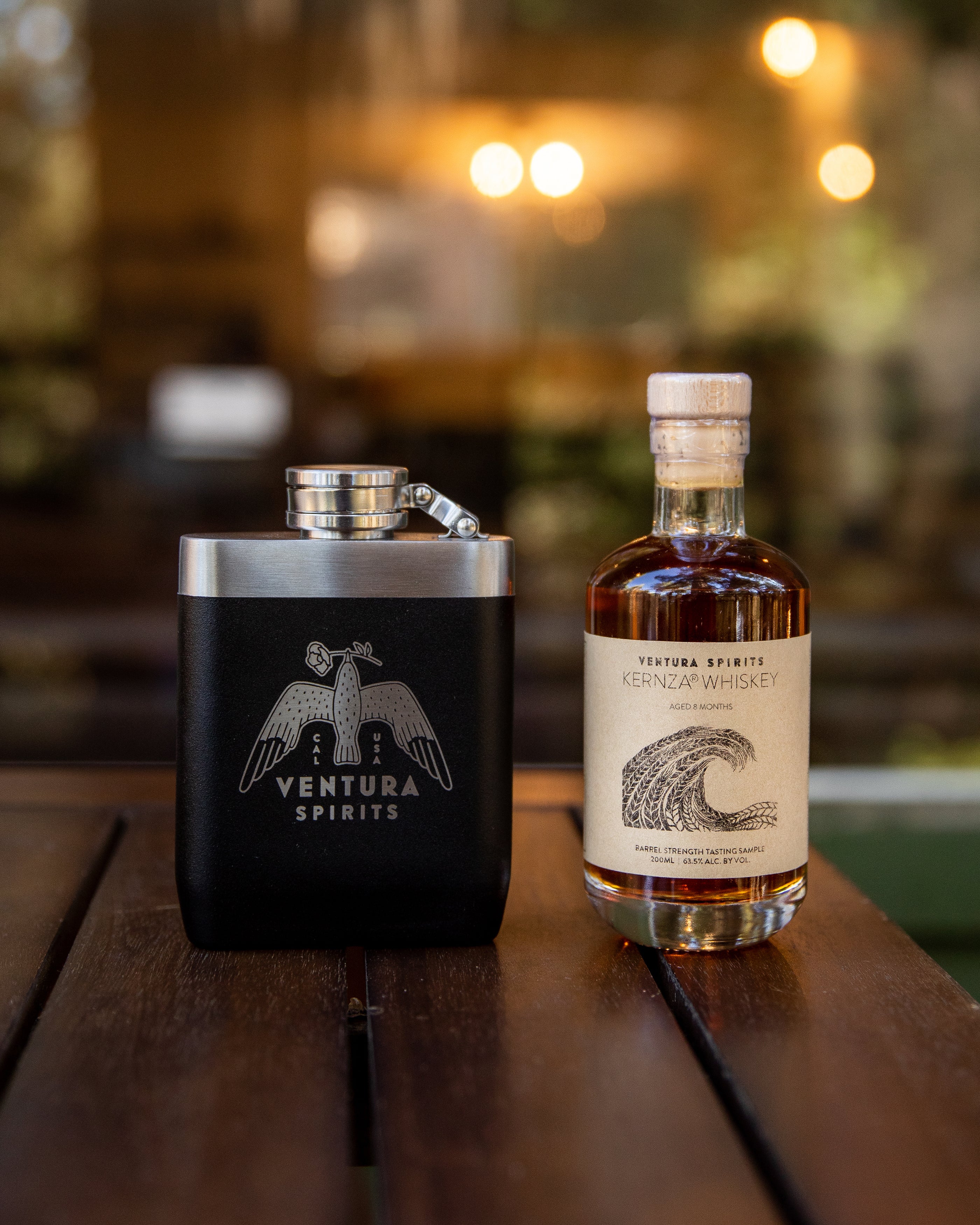 Kernza Whiskey - Barrel Strength Tasting Sample + Flask – Ventura